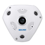 ESCAM Shark QP180 960P 360 Degrees Fisheye Lens 1.3MP WiFi IP Camera, Support Motion Detection / Night Vision, IR Distance: 10m, QP180