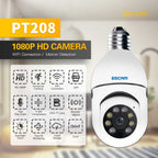 ESCAM PT208 1080P HD Light Bulb WiFi Camera, Support Motion Detection, Two-way Audio, Night Vision, TF Card, ESCAM PT208