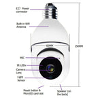 GA-C11 1080P 2MP 5G Dual Frequency Two-way Voice Intercom Bulb Camera, 5G Dual Frequency