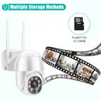 QX43-2 1080P 2.0MP Lens IP66 Waterproof PTZ Rotating WIFI Camera, Support Infrared Night Vision & Two-way Voice Intercom & Motion Detection & 128GB TF Card, AU Plug, QX43-2