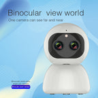 YT48 HD Wireless Indoor Network Shaking Head Binocular Camera, Support Motion Detection & Infrared Night Vision & Micro SD Card, AU Plug, YT48