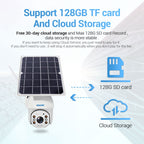 ESCAM QF480 US Version HD 1080P IP66 Waterproof 4G Solar Panel PT IP Camera without Battery, Support Night Vision / Motion Detection / TF Card / Two Way Audio, without Battery(US Version)