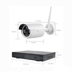 4CH HD 720P 1.0 Mega Pixel 2.4GHz WiFi IP Bullet Camera + NVR Kit, 4CH 720P