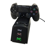 iplay Dual Port Charging Dock Station Stand / Controller Charging Stand for For Sony Playstation 4 PS4 & Slim PS4 Pro with LED Display Indicator Screen, HBP-119