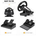 PXN-V3 Racing Game Steering Wheel for PC / PS3 / 4 / xbox one / switch, For PC / PS3 / 4 / xbox one / switch