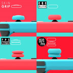 Left + Right Gamepad Rocker Cap Button Cover for NS Pro / PS4, For NS Pro / PS4(Black), For NS Pro / PS4(Blue + Magenta), For NS Pro / PS4(Green+Red), For NS Pro / PS4(Blue), For NS Pro / PS4(Red)