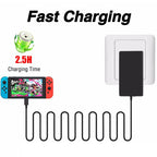 AC Adapter Charger for Nintend Switch, US Plug, NT0142A, NT0142B