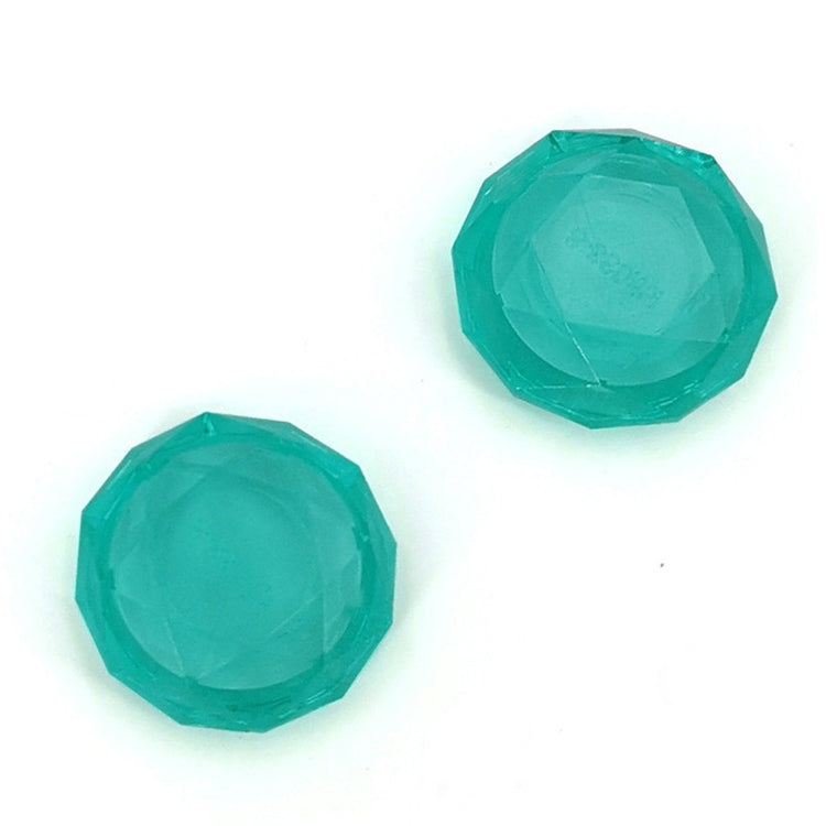 2 PCS Diamond Texture Games Grip Caps for PS5, Green, Blue, Red, Clear White