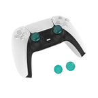 2 PCS Diamond Texture Games Grip Caps for PS5, Green, Blue, Red, Clear White