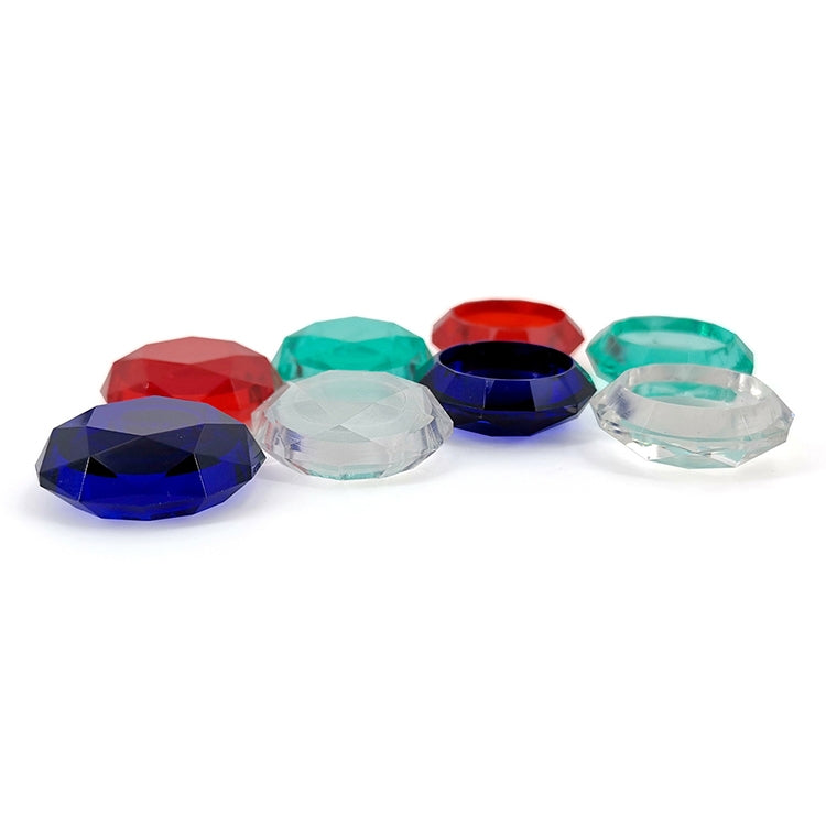 2 PCS Diamond Texture Games Grip Caps for PS5, Green, Blue, Red, Clear White
