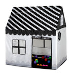 Household Children Printing Play Tent Small Game House with Mat, with Mat (Black White), with Mat (Pink), with Mat (Green), with Mat (Light Pink)