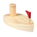 Baby Toys Wooden Balloon Boat Balloon Powered Boat Child Wooden Bath Toys, Wooden Balloon Boat
