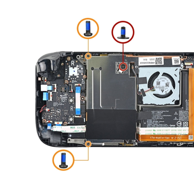 14 in 1 Steam Deck Abschirmung + Back Cover + Fan + Hard Disk Screw Set, 14 in 1