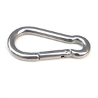 M10 Stainless Steel Carabiner Spring Hook Multi-tool Mountaineering Buckle Lock Camping Hook Rope, Inner Diameter: 9.74mm, M10