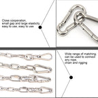 M8 Stainless Steel Carabiner Spring Hook Multi-tool Mountaineering Buckle Lock Camping Hook Rope, Inner Diameter: 7.82mm, M8