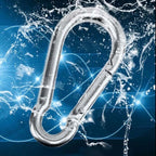 M8 Stainless Steel Carabiner Spring Hook Multi-tool Mountaineering Buckle Lock Camping Hook Rope, Inner Diameter: 7.82mm, M8