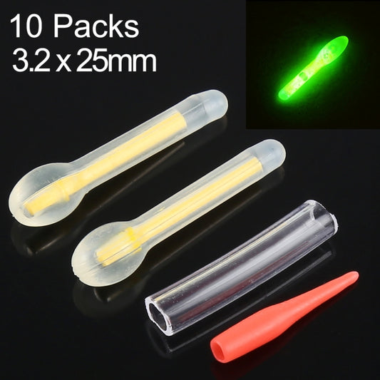 10 Packs OCEAN SUN Bulb Shape Luminous Float Night Fishing Light Stick, Visibility: 25m, Size: 3.0 x 25mm, Bulb Shape, Visibility: 25m