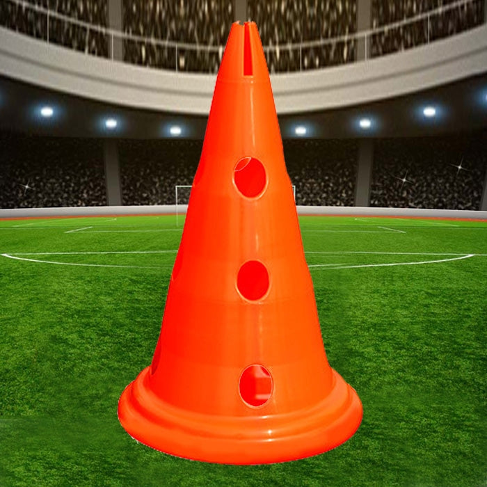 Multi-function Training Perforated Roadblock Round Bottom Sign Barrel, 50 x 30cm Orange, 50 x 30cm Green, 50 x 30cm Blue, 50 x 30cm Red, 50 x 30cm Yellow