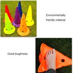Multi-function Training Perforated Roadblock Round Bottom Sign Barrel, 50 x 30cm Orange, 50 x 30cm Green, 50 x 30cm Blue, 50 x 30cm Red, 50 x 30cm Yellow