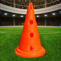 Multi-function Training Perforated Roadblock Round Bottom Sign Barrel, 50 x 30cm Orange, 50 x 30cm Green, 50 x 30cm Blue, 50 x 30cm Red, 50 x 30cm Yellow