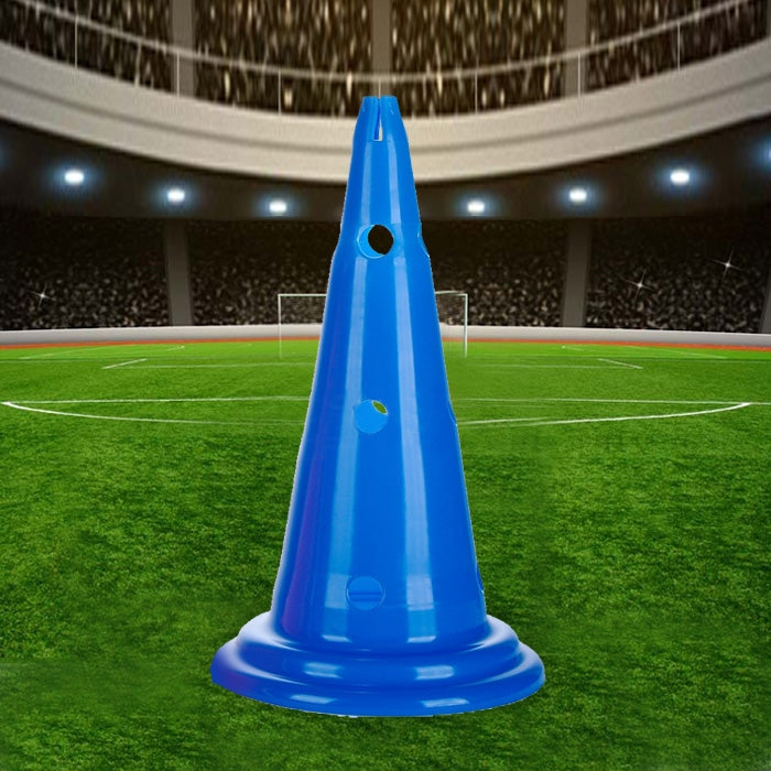 Multi-function Training Perforated Roadblock Round Bottom Sign Barrel, 50 x 30cm Blue, 50 x 30cm Red, 50 x 30cm Yellow, 50 x 30cm Orange, 50 x 30cm Green