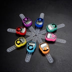 High Quality Ring Counter With LED Light, Electronic Finger Ring Counter, Random Color Delivery, 1 PCS