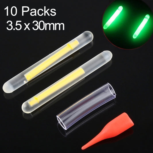 10 Packs OCEAN SUN Luminous Float Night Fishing Light Stick, Visibility: 20m, Size: 3.5 x 30mm, Visibility: 20m