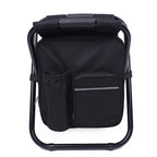 Outdoor Portable Folding Camping Chair Light Fishing Beach Chair Stainless Steel Pipe Folding Chair with Ice Bag, Stainless Steel Folding Chair(Black), Stainless Steel Folding Chair(Green), Stainless Steel Folding Chair(Blue)                           ...