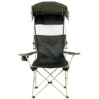 Outdoor Sun Protection Folding Chair Multifunctional Portable Fishing Beach Lounge Chair  With Sunshade Aluminum Folding Chair, Folding Chair(Dark Green)
