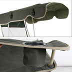Outdoor Sun Protection Folding Chair Multifunctional Portable Fishing Beach Lounge Chair  With Sunshade Aluminum Folding Chair, Folding Chair(Dark Green)