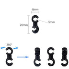 20 PCS ZTTO Bicycle MTB Brake Cable S Style Clips, Random Color Delivery, ZTTO S Bicycle Style Clips