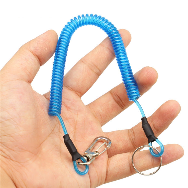 Outdoor Multi-functional Anti-lost Keychain TPU Spring Lanyard, Length: 32cm, Anti-lost Keychain (Transparent), Anti-lost Keychain (Grey), Anti-lost Keychain (Green)
