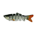 HENGJIA JM020 10cm 18g Multi-section Plastic Hard Baits Artificial Fishing Lures with Treble Hook, Random Color Delivery, JM020 10cm