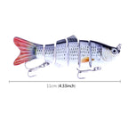HENGJIA JM020 11cm 18g Multi-section Plastic Hard Baits Fishing Lures Set Fishing Tackle Baits, 1#, 2#, 3#, 4#, 5#