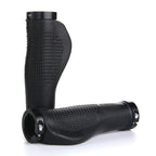 1 Pair AG21 Rubber +  Alloy Lock-Rings Bicycle Flat Handlebar Grip, AG21