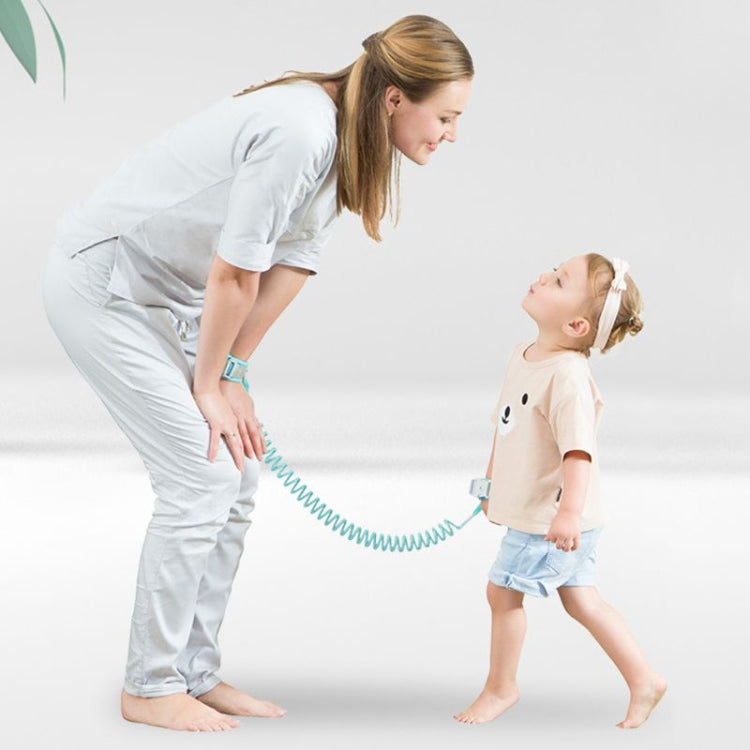 Happywalk Kids Safety Anti Lost Wrist Link Traction Rope with Induction Lock, Length: 2m, 2m Pink, 2m Green, 2m Red, 2m Blue