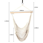 Aotu AT6732 Outdoor Cotton Rope Net Swing Frame Hanging Chair Hammock, Size: 130x90cm, Size: 130x90cm
