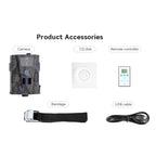 HT-001 1MP IP54 Waterproof IR Night Vision Security Hunting Trail Camera, Novatek96220 Program, 120 Degree Wide Angle, 100 Degree PIR Sensing Angle, HT-001