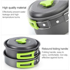 Aotu AT6385 Outdoor Camping Tableware Pots Cookwear Set for 1-2 Person, Aotu AT6385