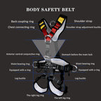 XINDA XDA9516 Outdoor Rock Climbing Polyester High-strength Wire Adjustable Downhill Whole Body Safety Belt, Whole Body Safety Belt