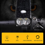 BX2 USB Charging Bicycle Light Front Handlebar Led Light (3 Hours, L2 Lamp Beads), 3 Hours, L2 Lamp Beads