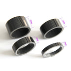 Bicycle Front Fork Headset Carbon Fiber Gasket Stem Wrist Backing Ring 3K Carbon Fiber 5 / 10 / 15 / 20mm, 4pcs /Set