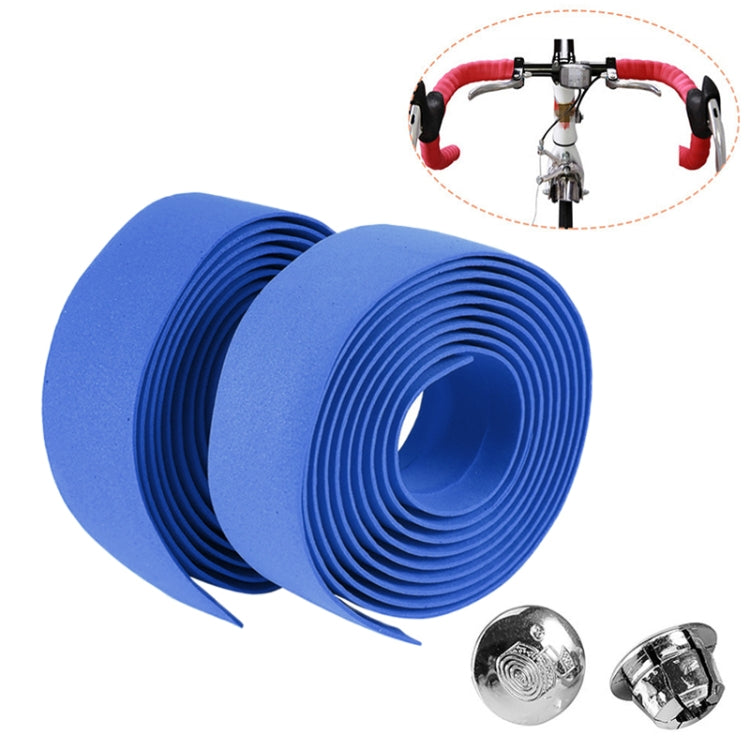 1 Pair Cycling Road Bike Sports Bicycle Cork Handlebar Tape Wrap + 2 Bar Plug, 2m Grey, 2m Blue, 2m Red, 2m Baby Blue, 2m White, 2m Yellow, 2m Black, 2m Pink, 2m Green