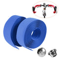 1 Pair Cycling Road Bike Sports Bicycle Cork Handlebar Tape Wrap + 2 Bar Plug, 2m Grey, 2m Blue, 2m Red, 2m Baby Blue, 2m White, 2m Yellow, 2m Black, 2m Pink, 2m Green