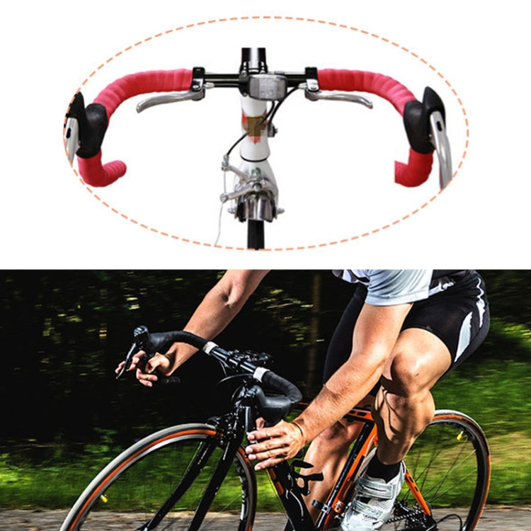 1 Pair Cycling Road Bike Sports Bicycle Cork Handlebar Tape Wrap + 2 Bar Plug, 2m Grey, 2m Blue, 2m Red, 2m Baby Blue, 2m White, 2m Yellow, 2m Black, 2m Pink, 2m Green