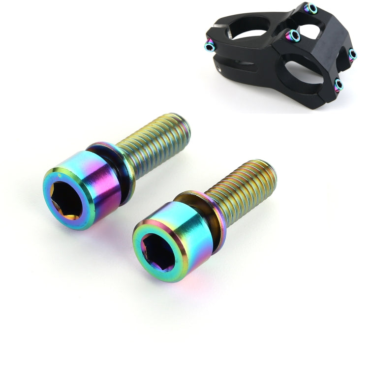 2 PCS Bicycle Accessories Titanium Bottle Cage Screw M5 15mm, 15mm