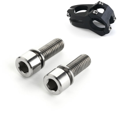 2 PCS Bicycle Accessories Titanium Bottle Cage Screw M5 15mm, 15mm