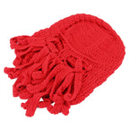 Amurleopard Unisex Barbarian Knit Beanie Octopus Tentacle Cap Winter Warm Face Mask Crochet Hat