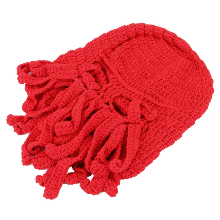 Amurleopard Unisex Barbarian Knit Beanie Octopus Tentacle Cap Winter Warm Face Mask Crochet Hat