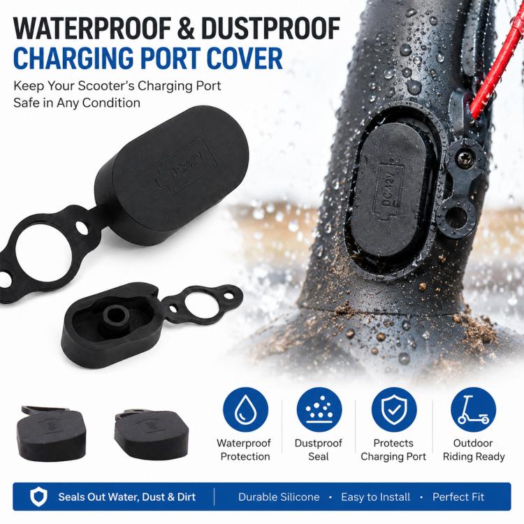 4 PCS Silicone Charging Port Waterproof Cover Dust-proof Plug Electric Scooter Accessories for Xiaomi Mijia M365